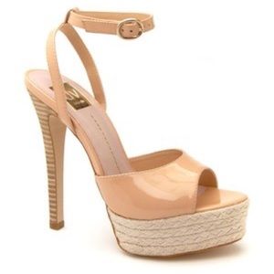DV Dolce Vita Florence Nude Patent Platform Heels